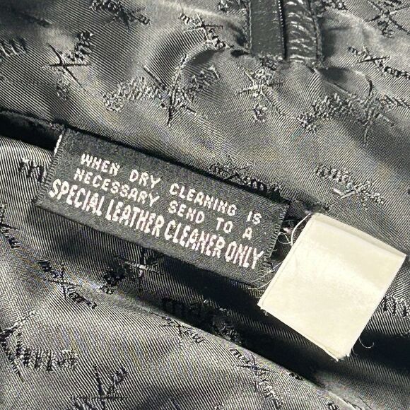VINTAGE Maxima Wilsons Leather Jacket Adult Black Button Moto‎ Biker Womens Med - Picture 6 of 12